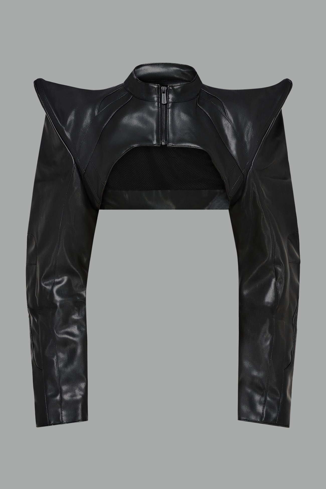 black spike shoulder bolero jacket