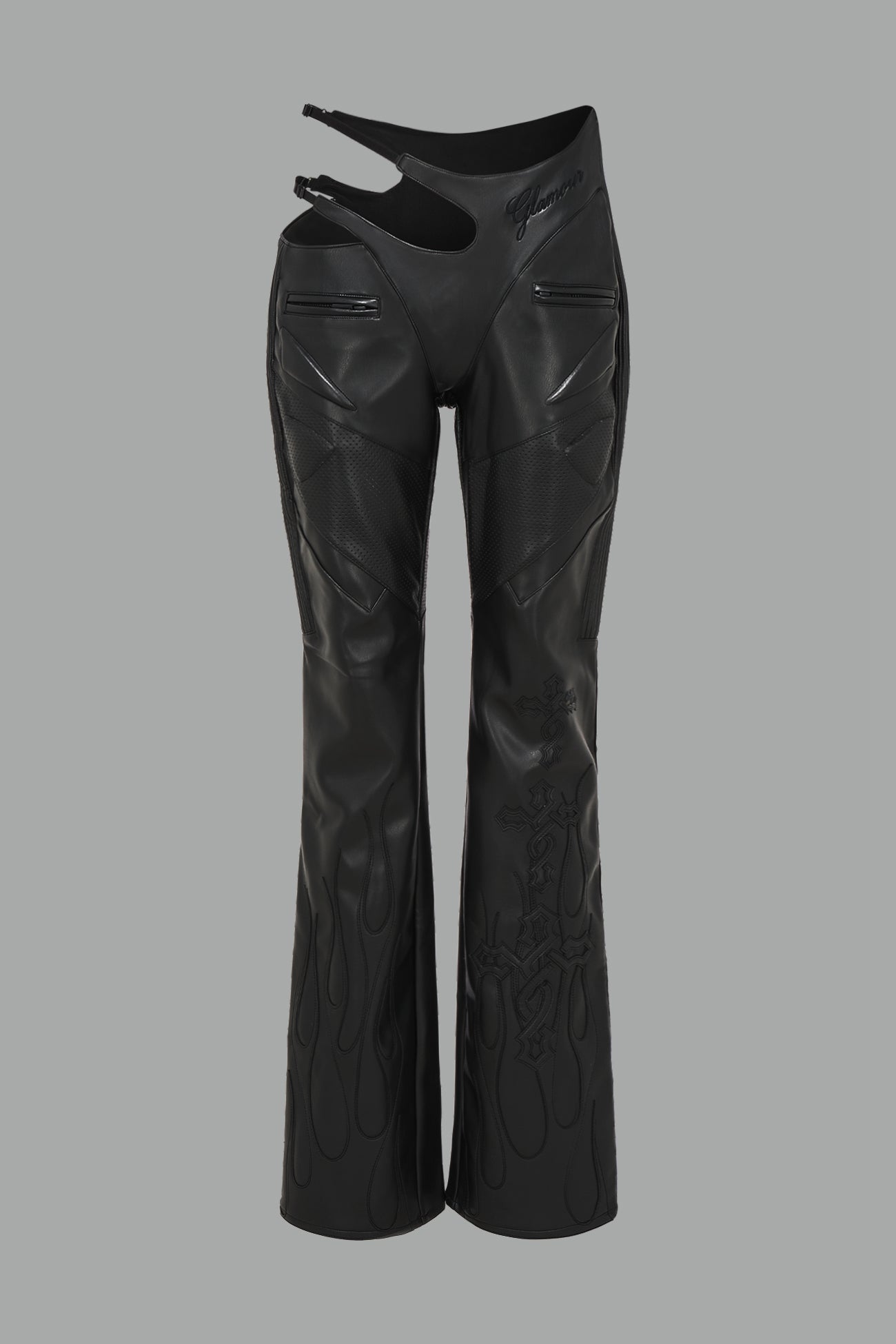 NAMILIA - Hollywood Asymmetric Moto Trousers - Shop now