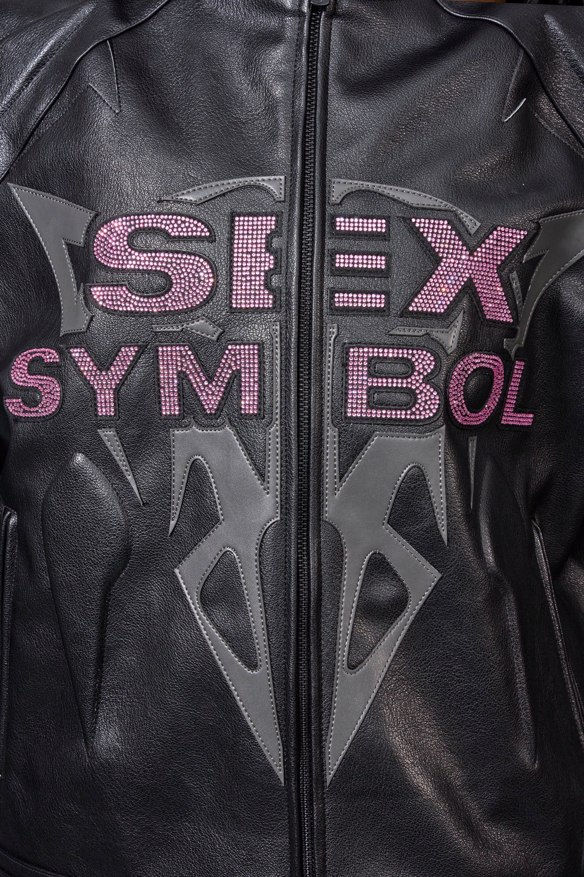 NAMILIA Sex Symbol Padded Moto Jacket - Pink, xs