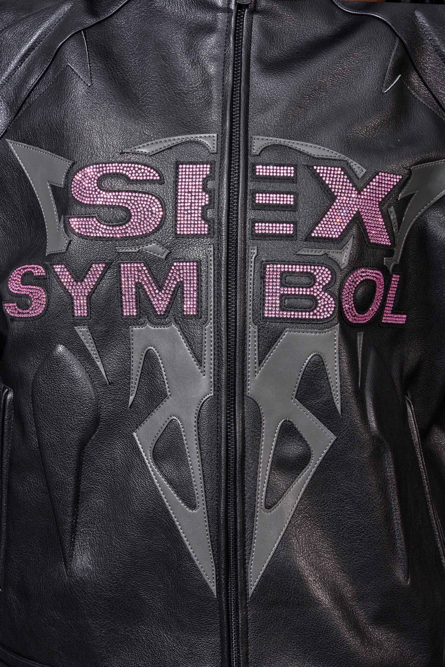 NAMILIA Sex Symbol Padded Moto Jacket - Pink, xs