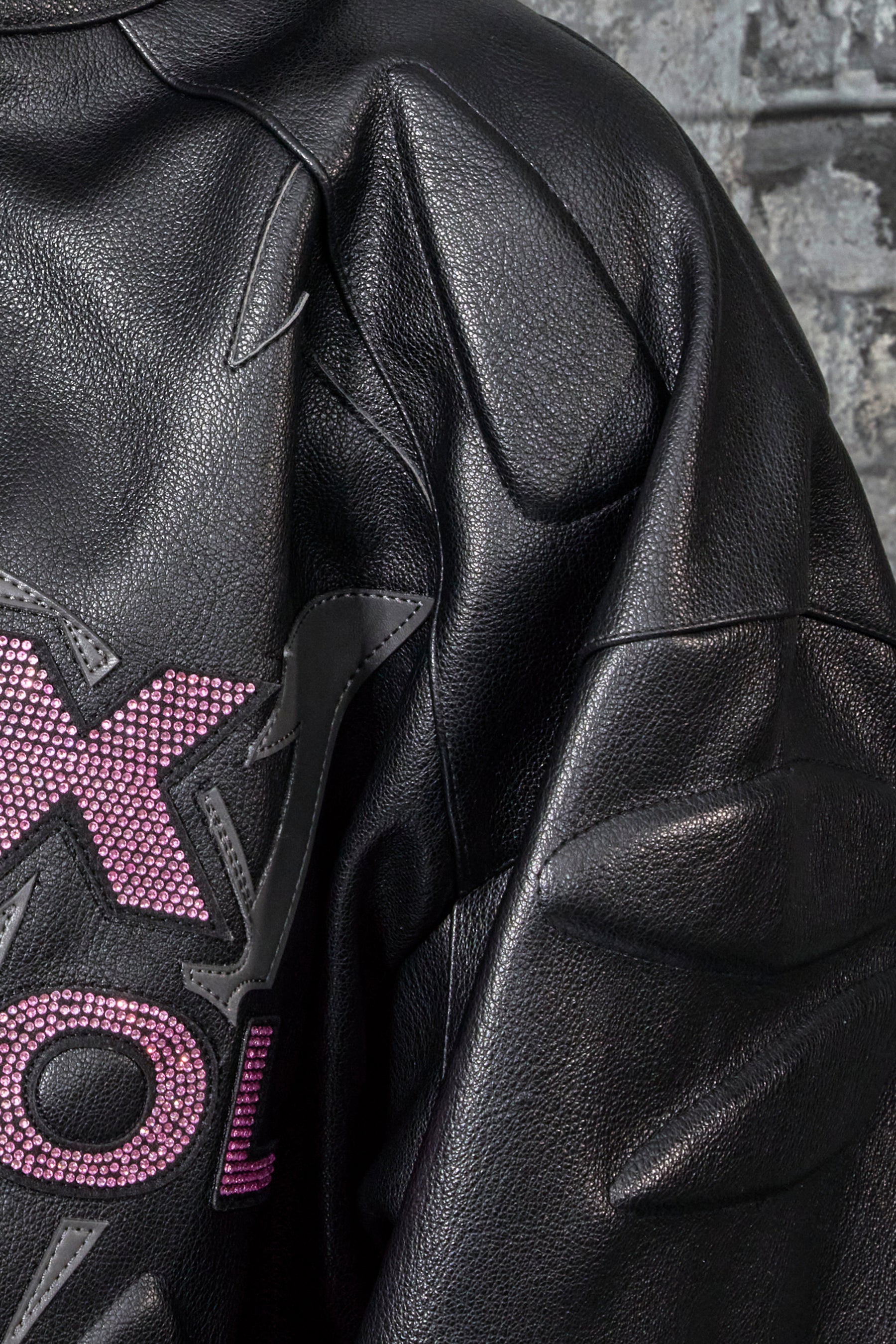 NAMILIA Sex Symbol Padded Moto Jacket - Pink, xs