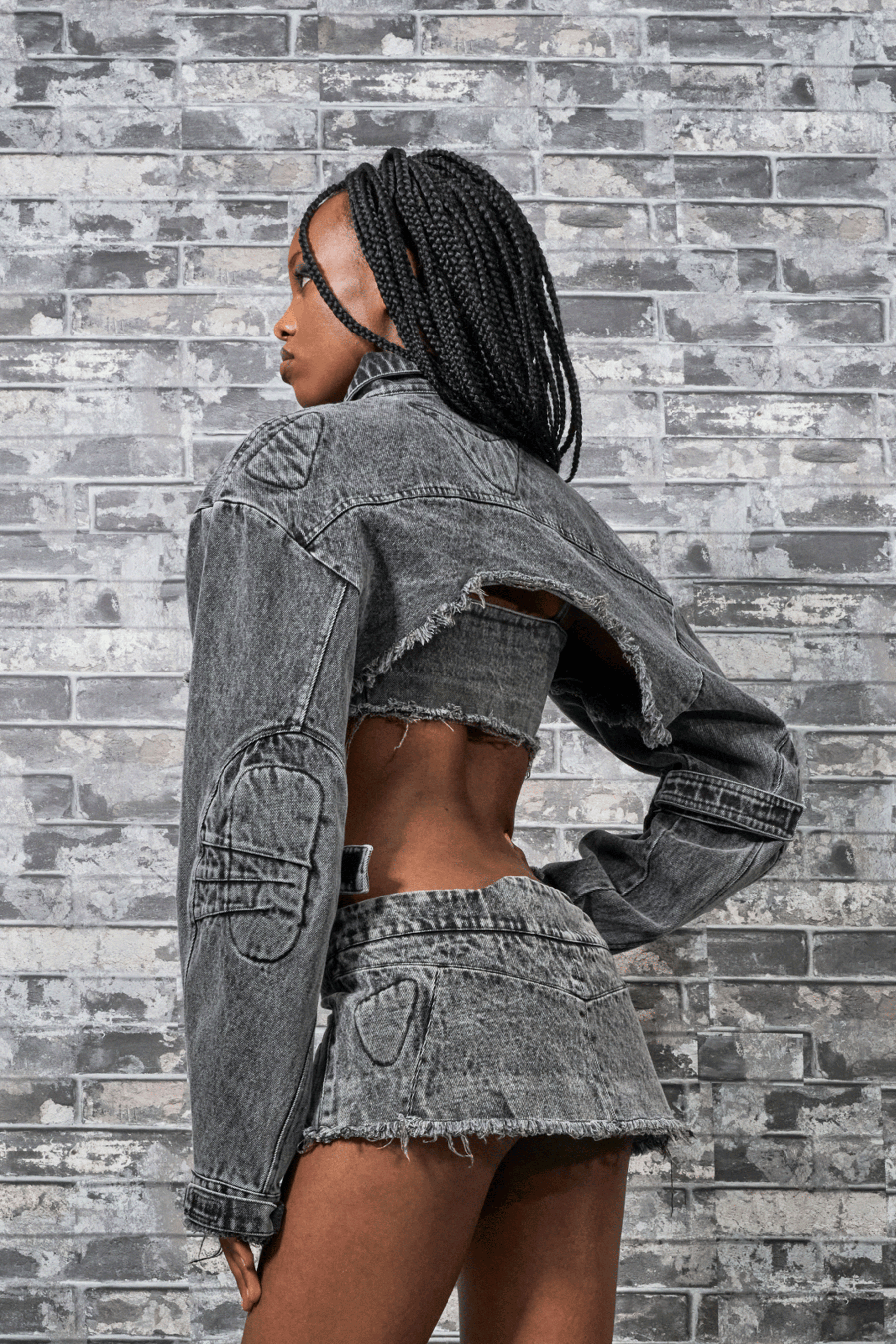 Denim Choker Jacket