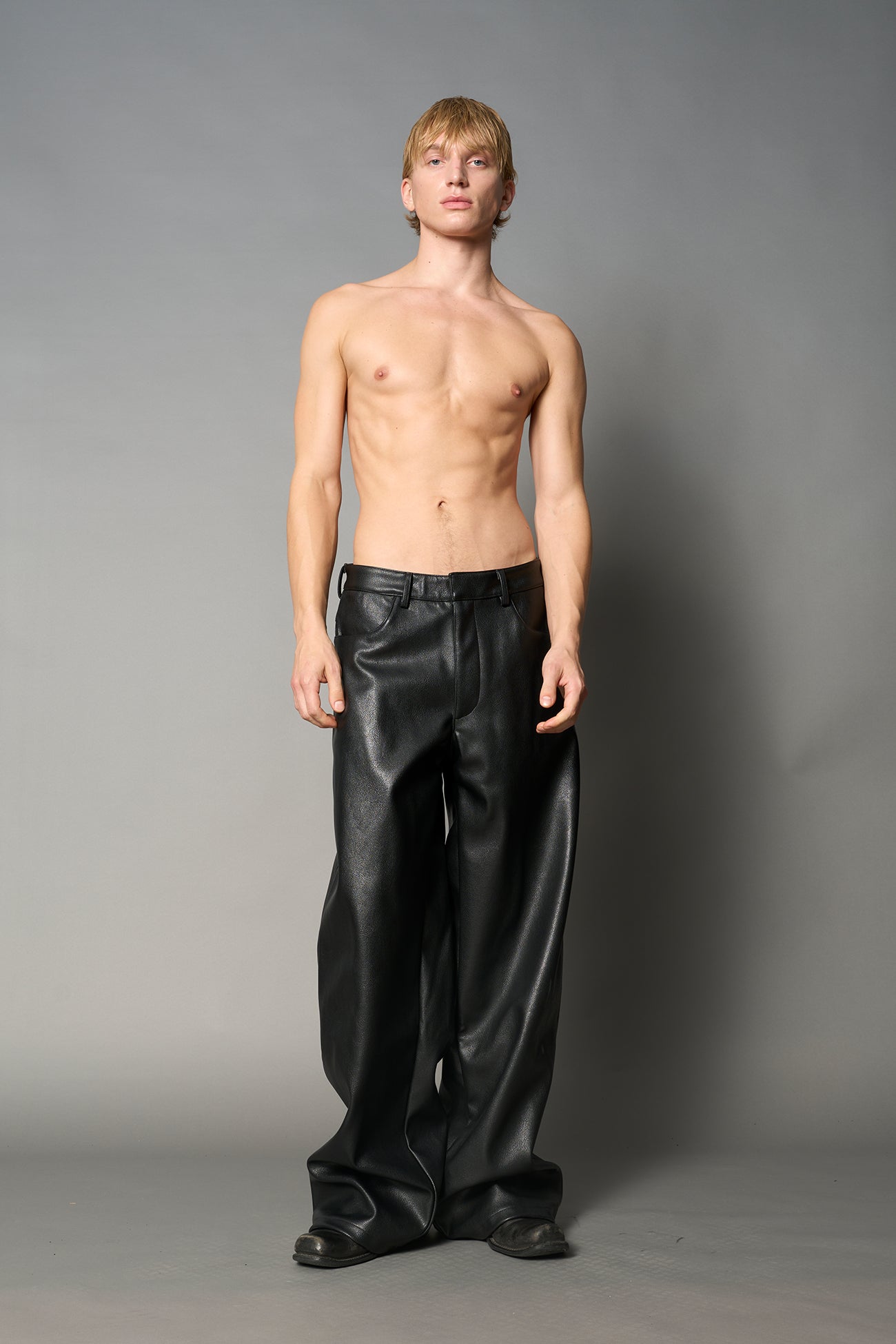 NAMILIA - Leather Baggy Suit Trousers - Shop now