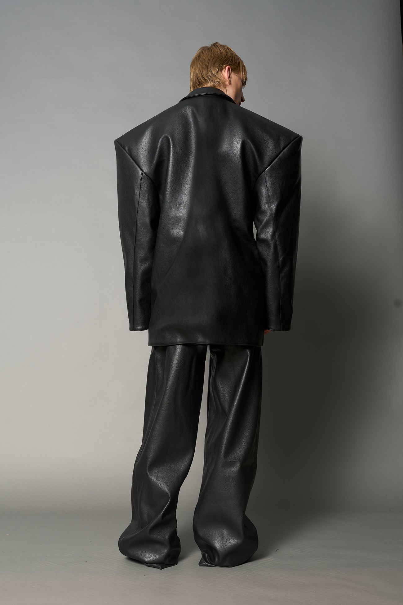Leather Oversize Blazer