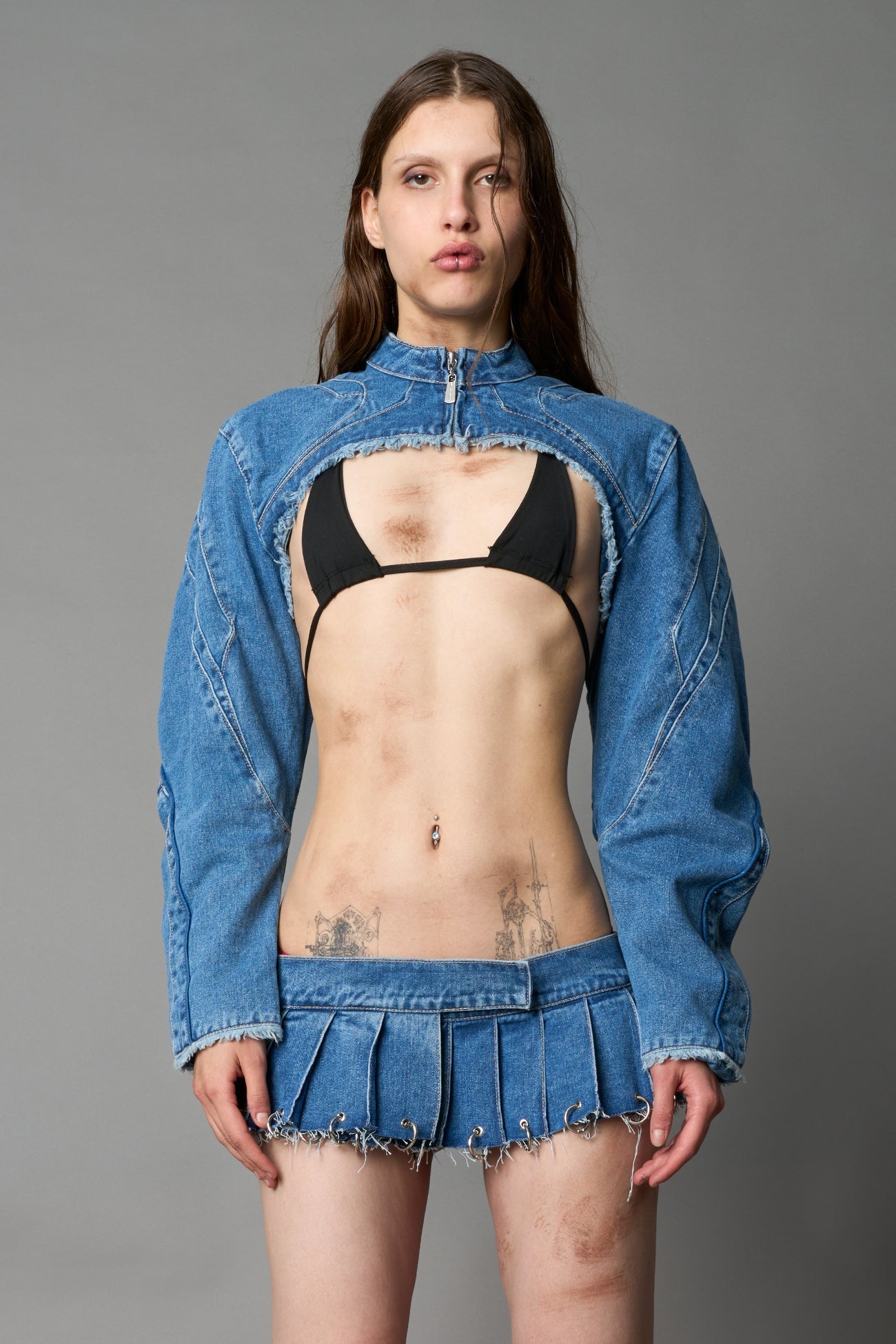 namilia blue washed jacket