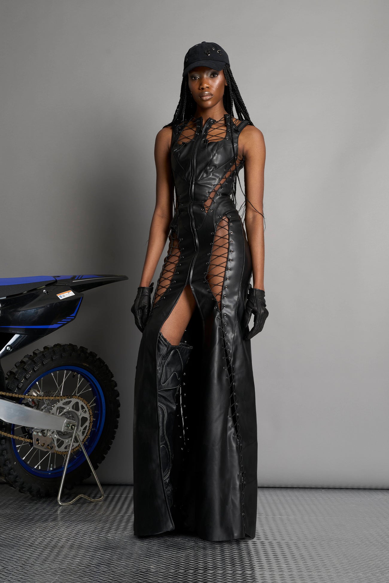 Lace Up Dress Long