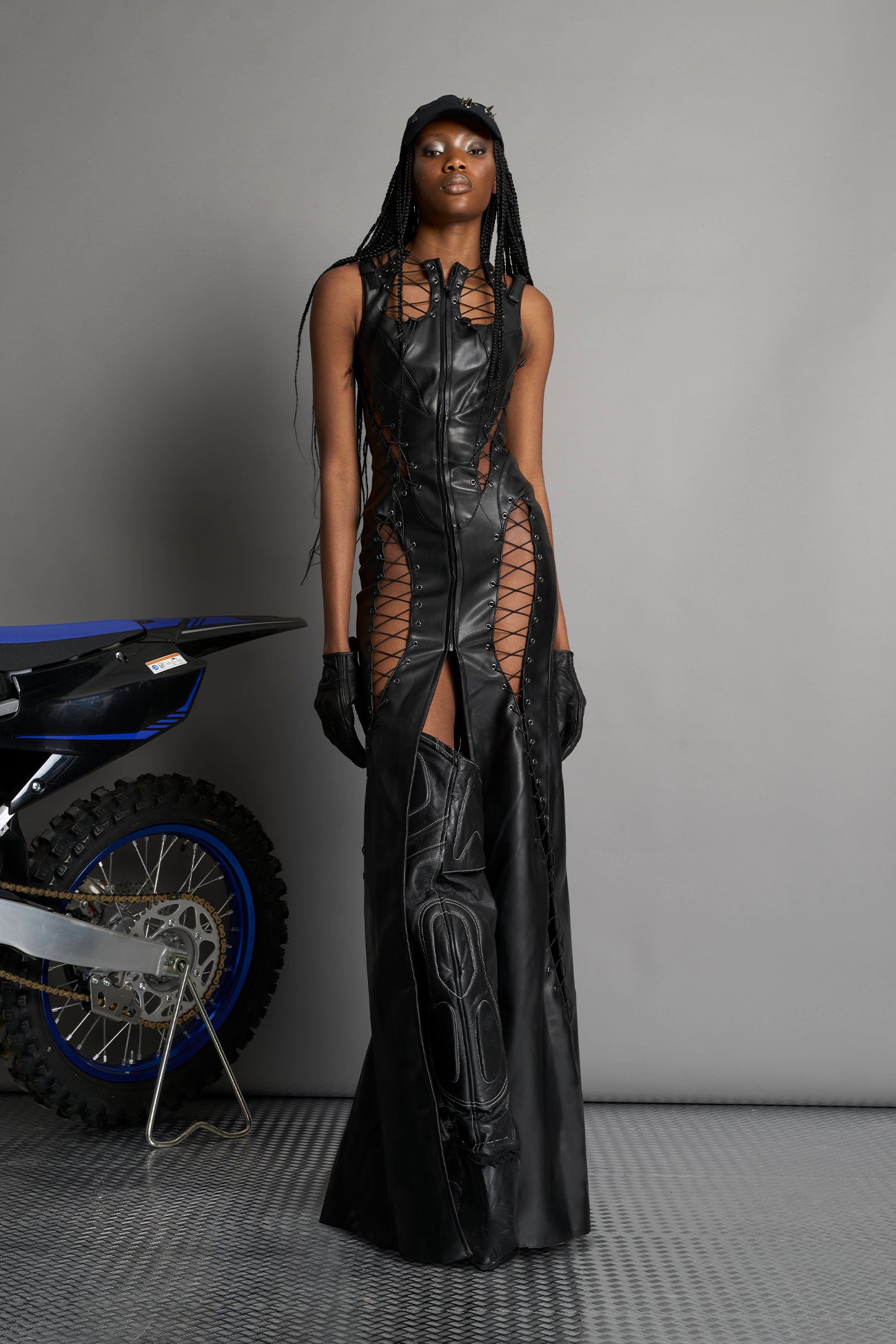 Lace Up Dress Long