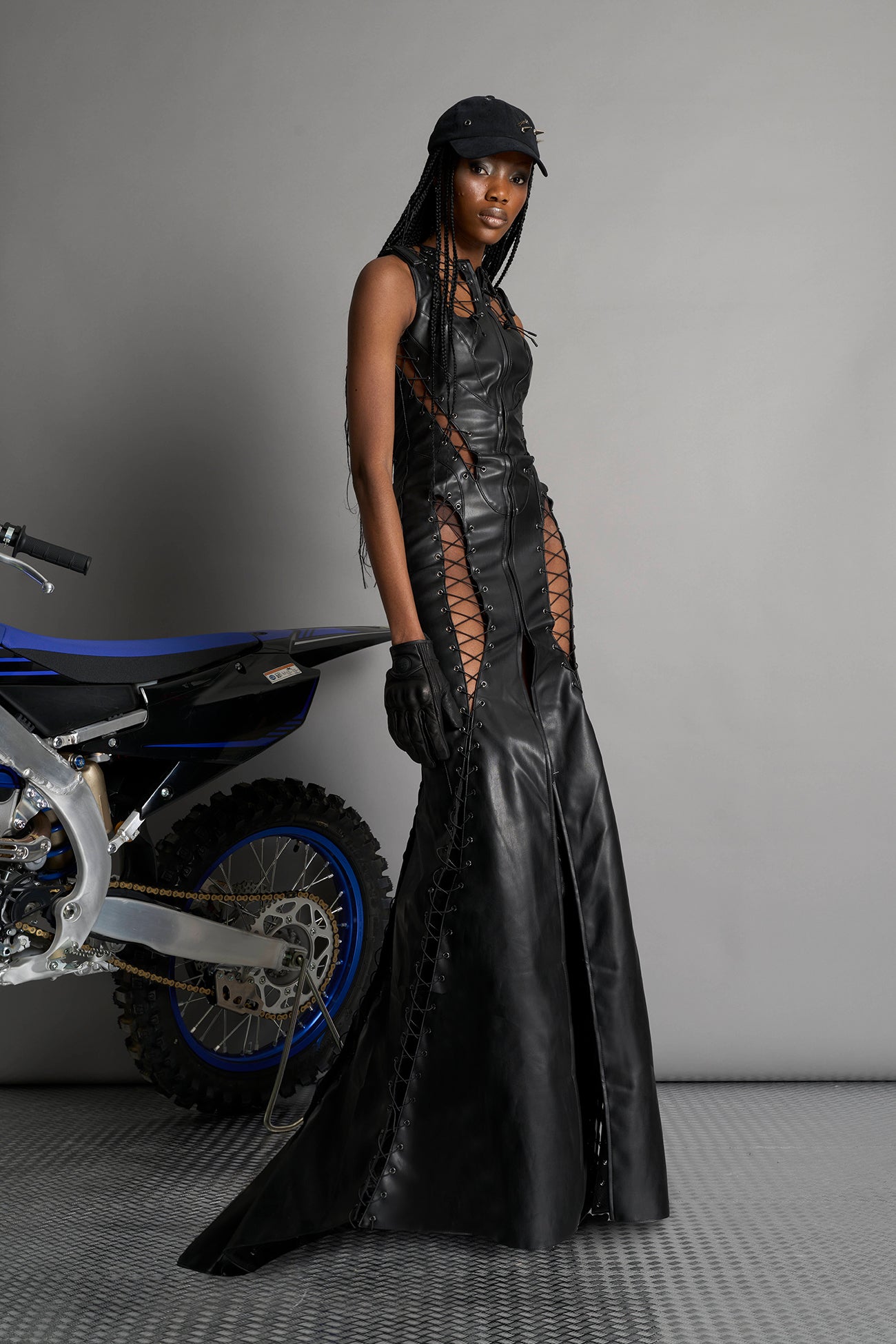 Lace Up Dress Long