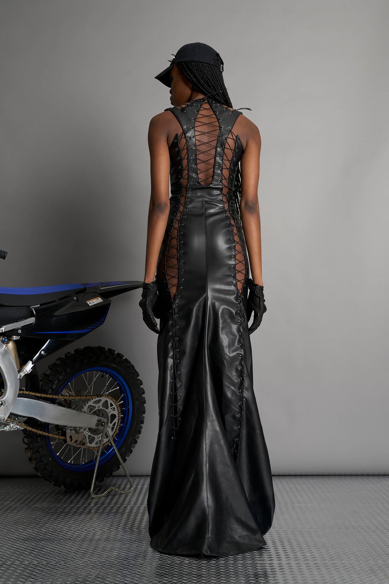 Lace Up Dress Long