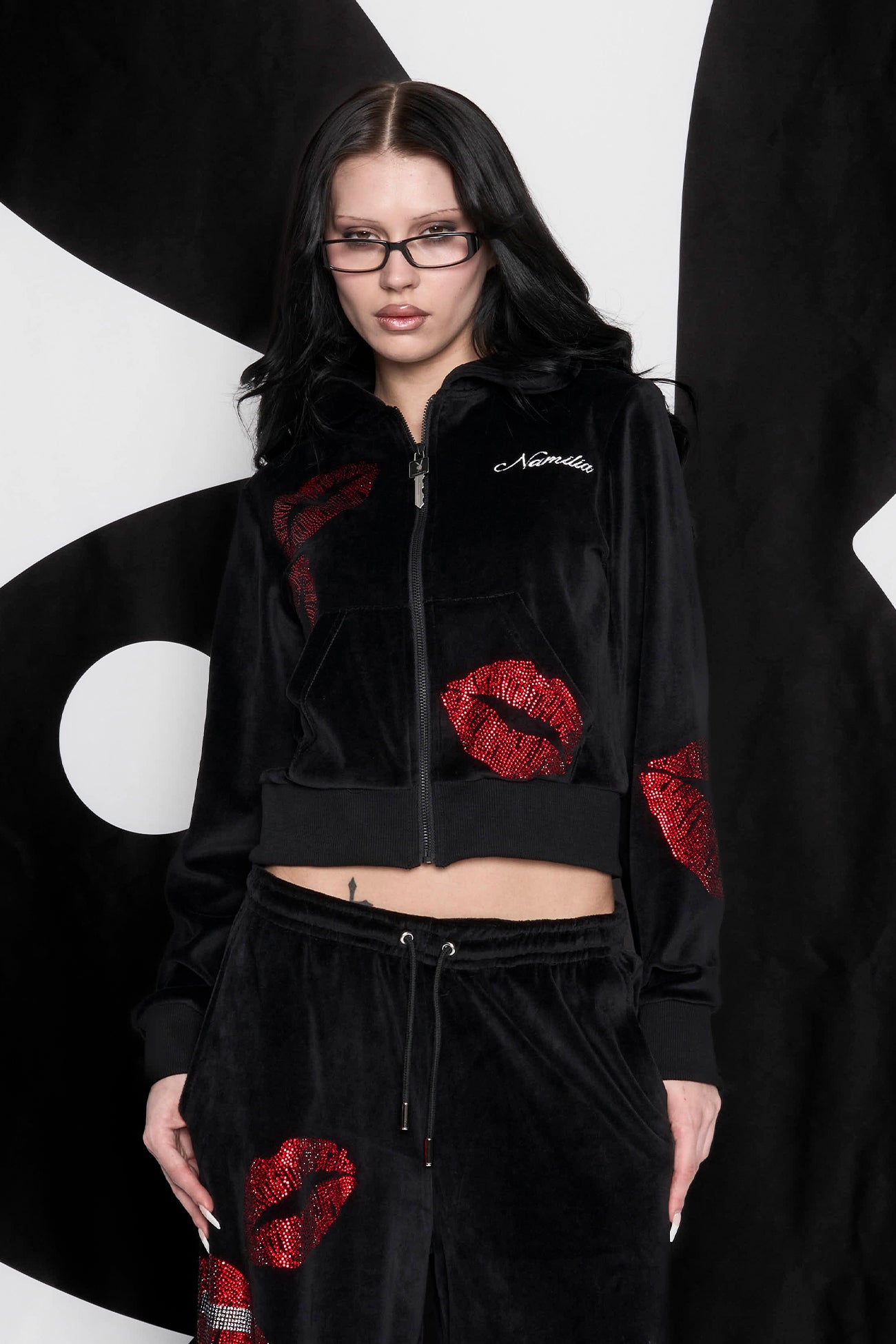 NAMILIA Love Velour Zip Up Jacket Shop now - Main Image