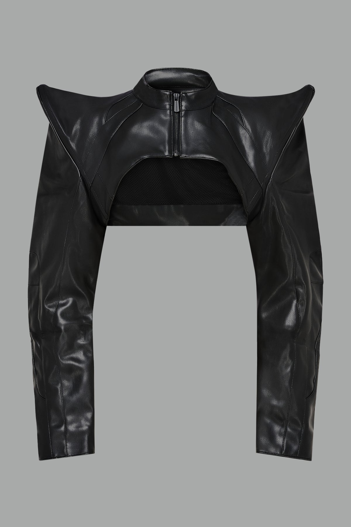 black spike shoulder bolero jacket