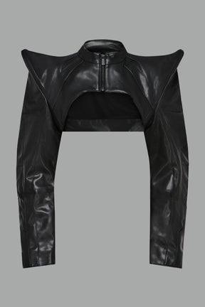 black spike shoulder bolero jacket