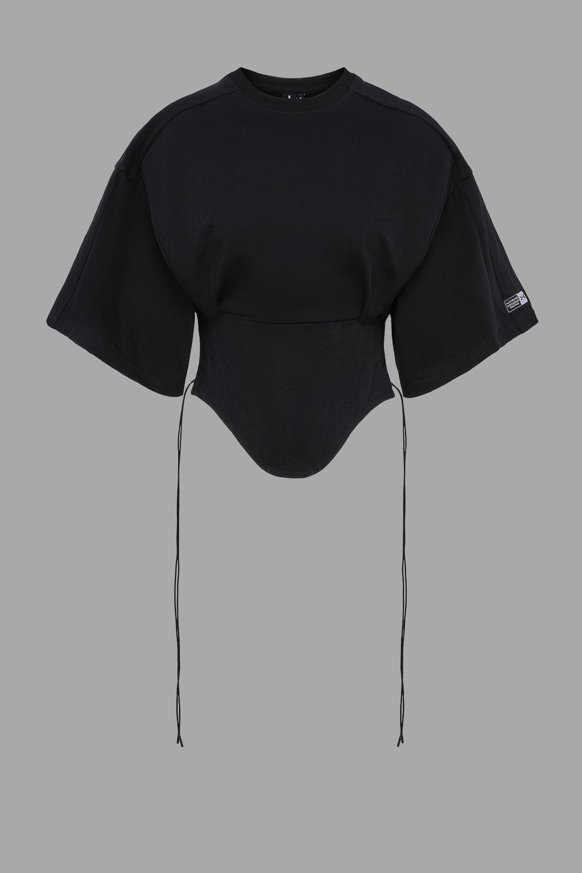 black corseted Tshirt