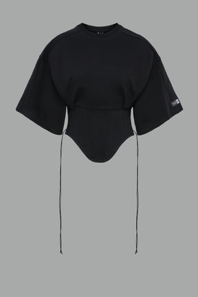 black corseted Tshirt