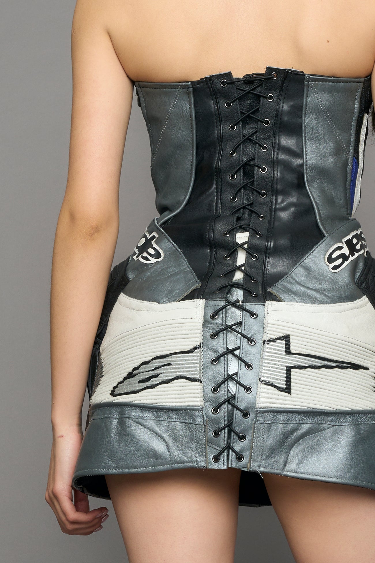 Atelier line - cyclone genuine leather motocross dress