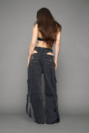 black denim pants with panty