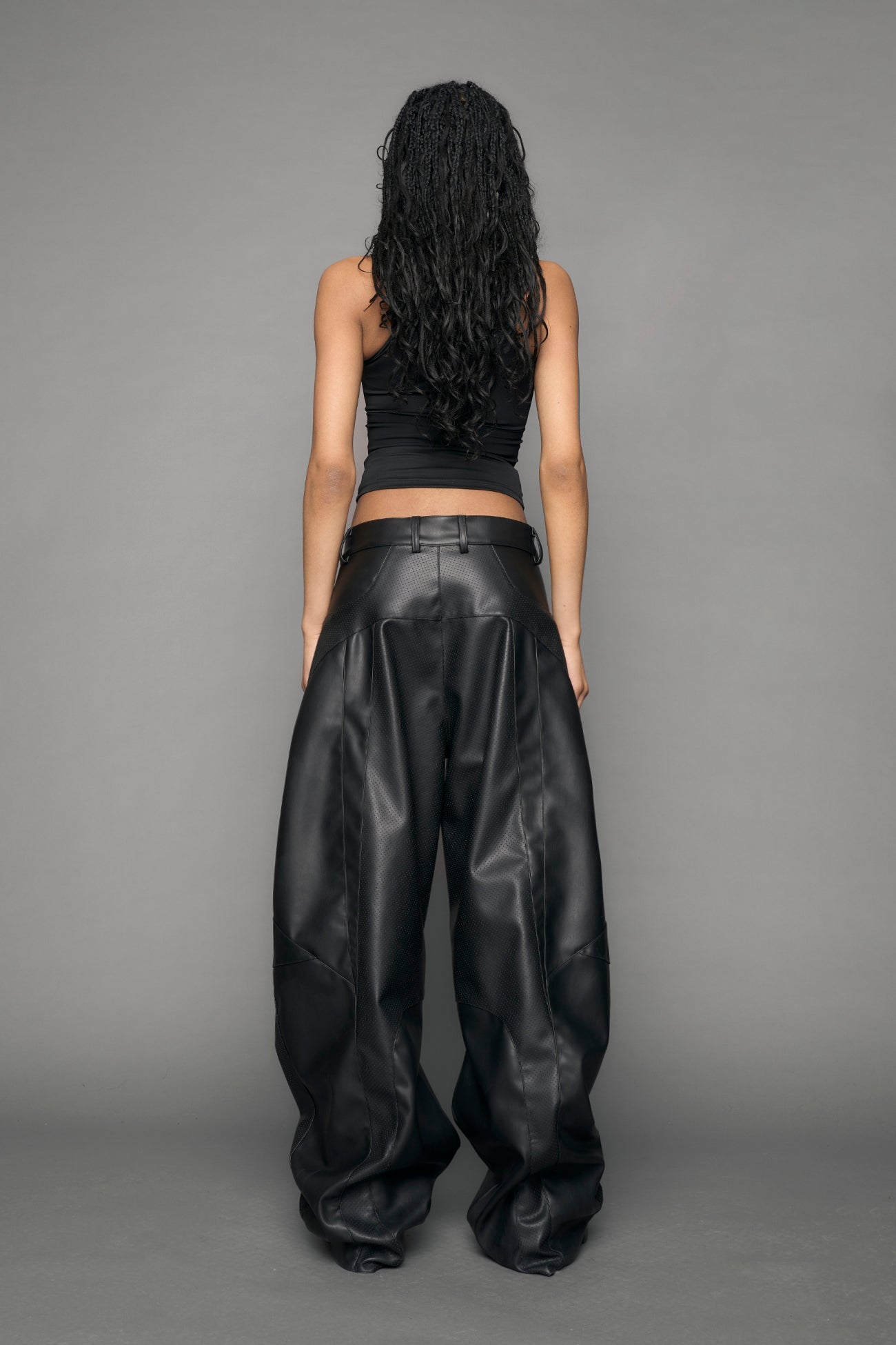 NAMILIA - Moto Leather Baggy Pants - Shop now