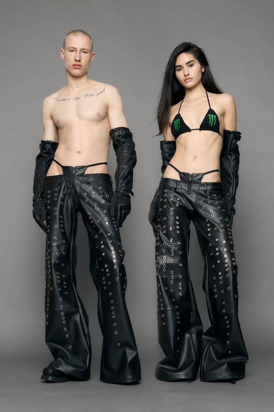 Eyelet Thong Pants