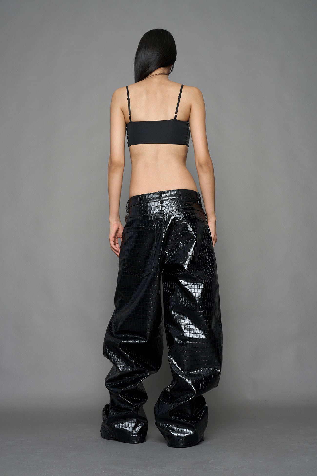 NAMILIA Leather Baggy Suit Trousers