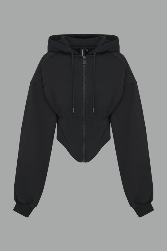 Corset Zip-Up Hoodie