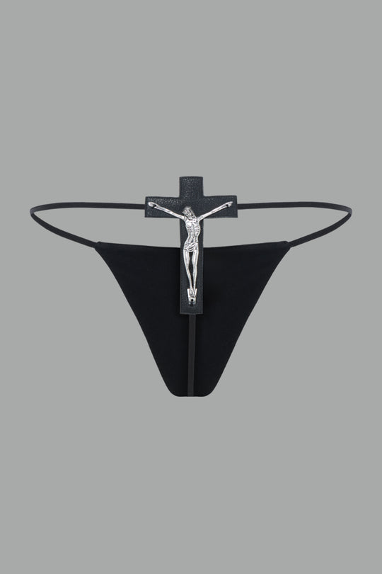 Crucifix Thong - Flat Panty