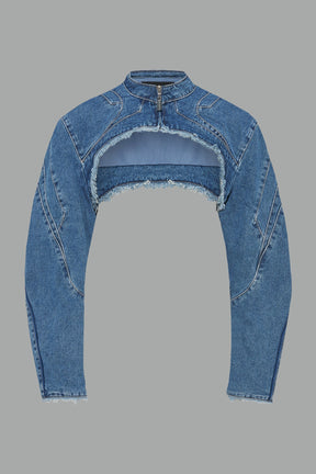 namilia blue washed jacket