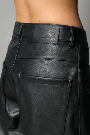 Leather Baggy Suit Trousers