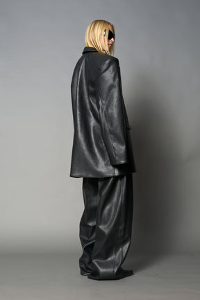 Leather Oversize Blazer