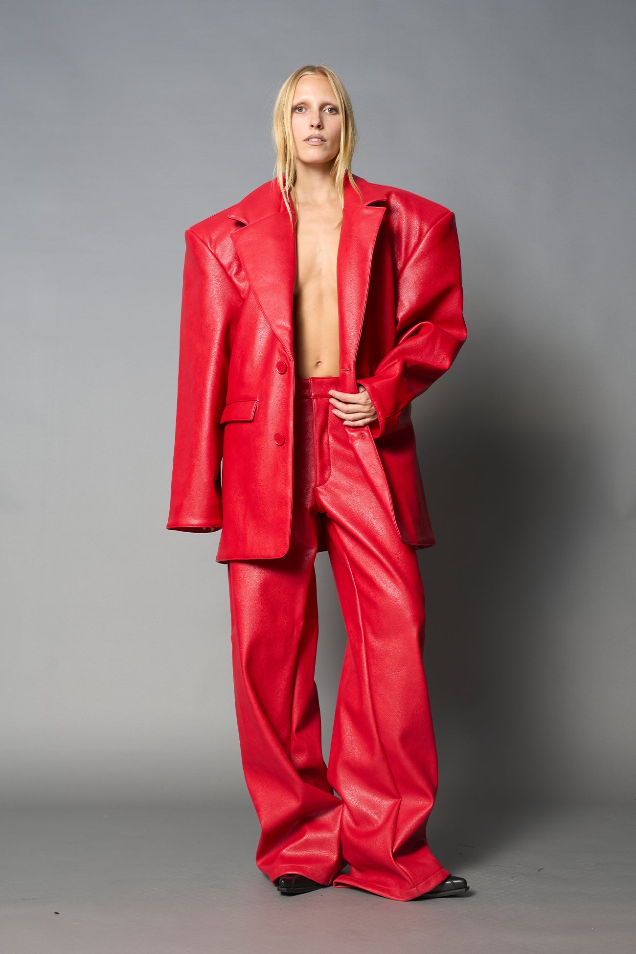NAMILIA - Leather Oversize Blazer - Shop now