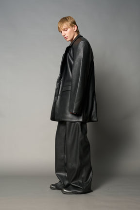 Leather Oversize Blazer