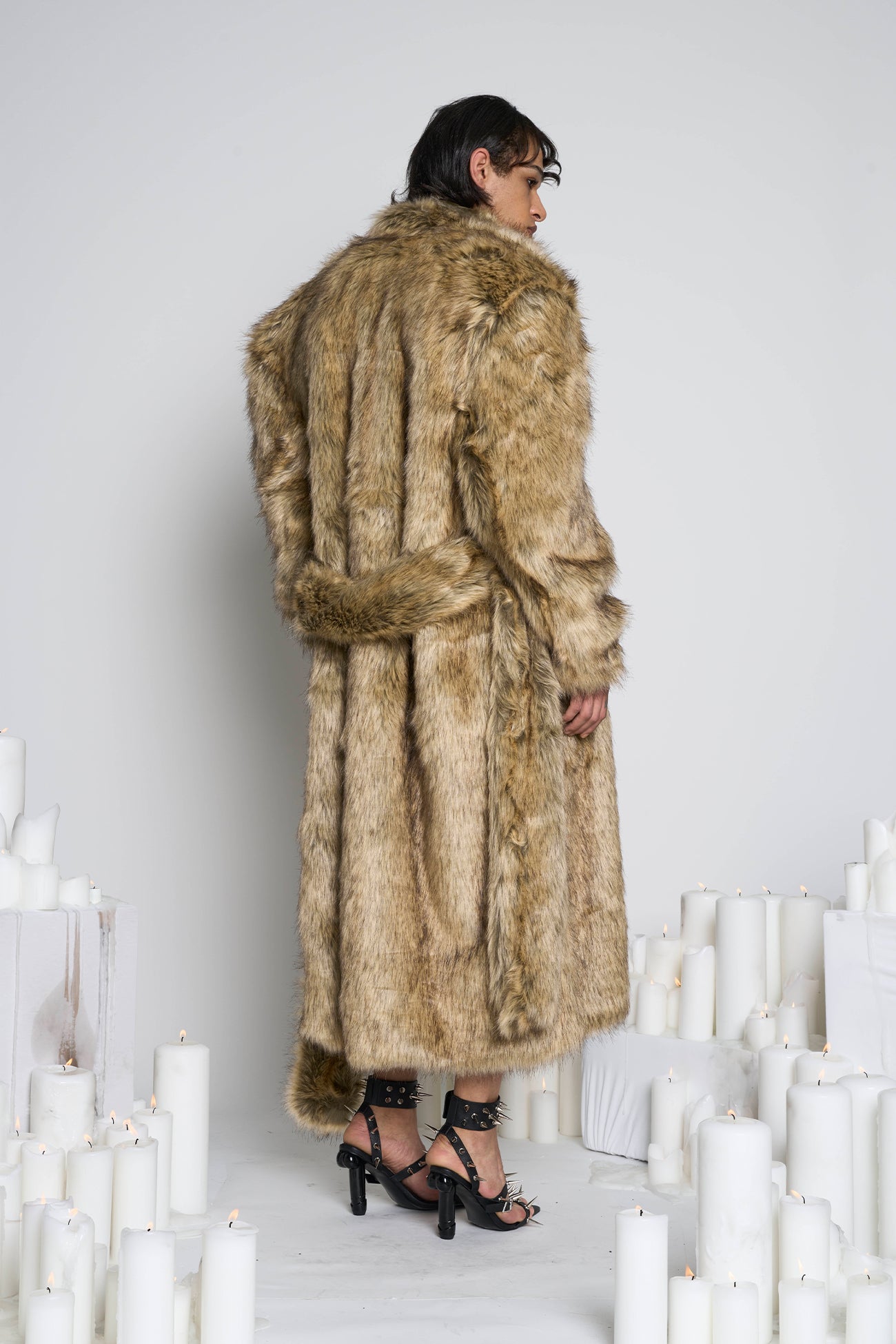 Namilia Faux Fur Coat Brown