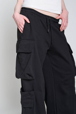 Namilia Cargo Sweatpants Black