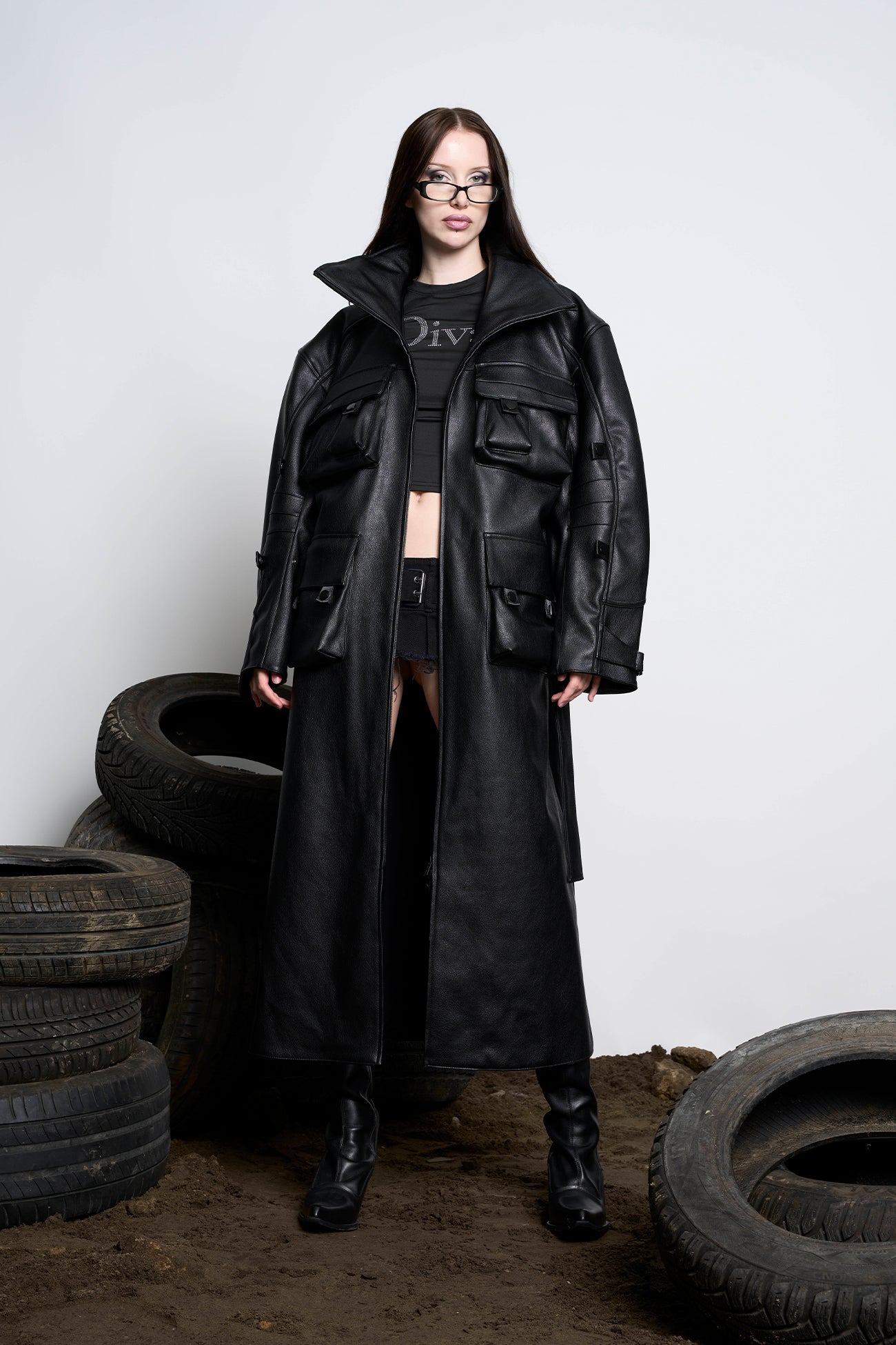 NAMILIA - Undercover Leather Coat - Shop now