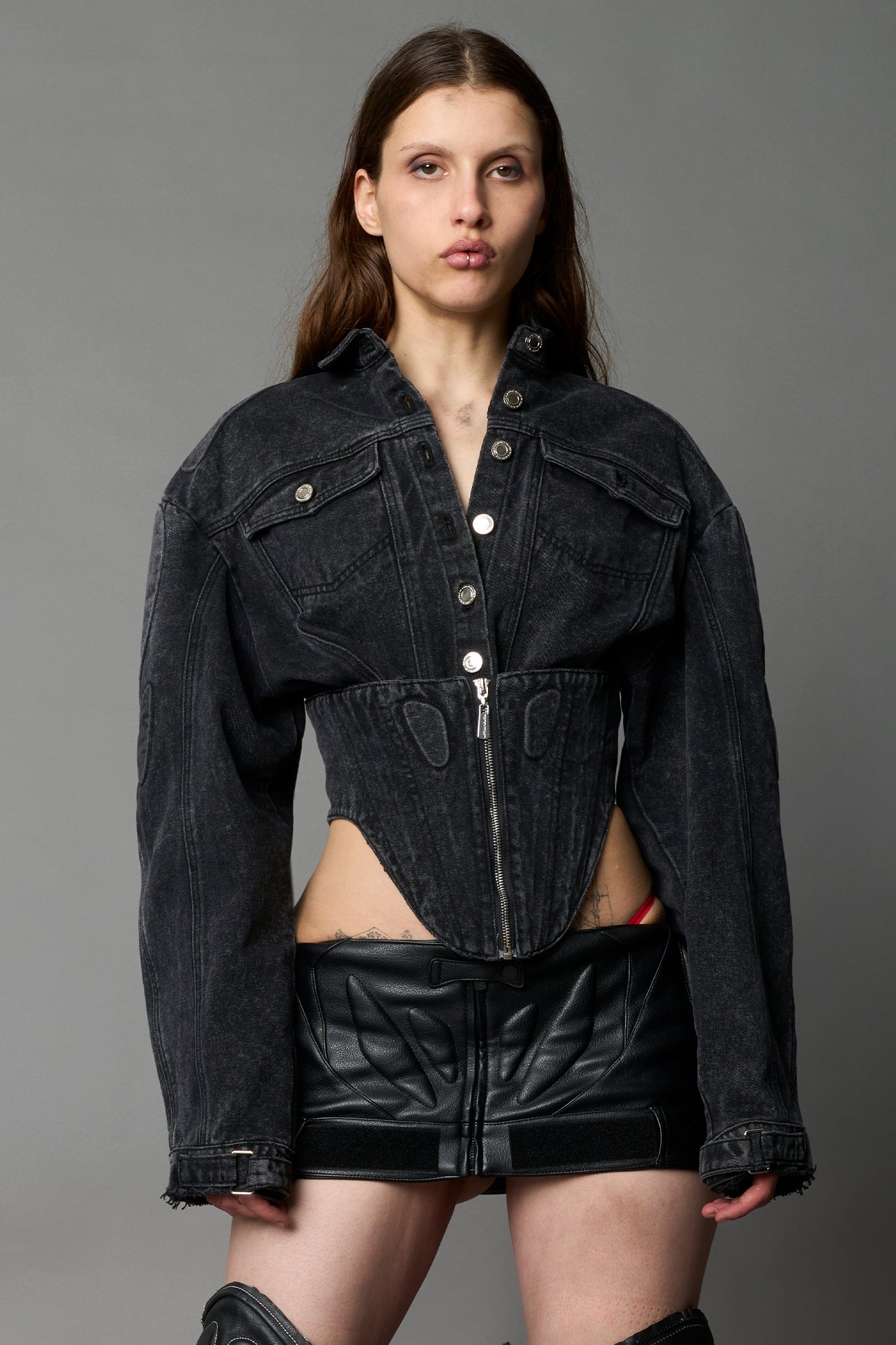 ジャケット・アウター DENIM CORSET COMBINE JACKET DENIM CORSET COMBINE JACKET（テーラードジャケット）｜Ameri