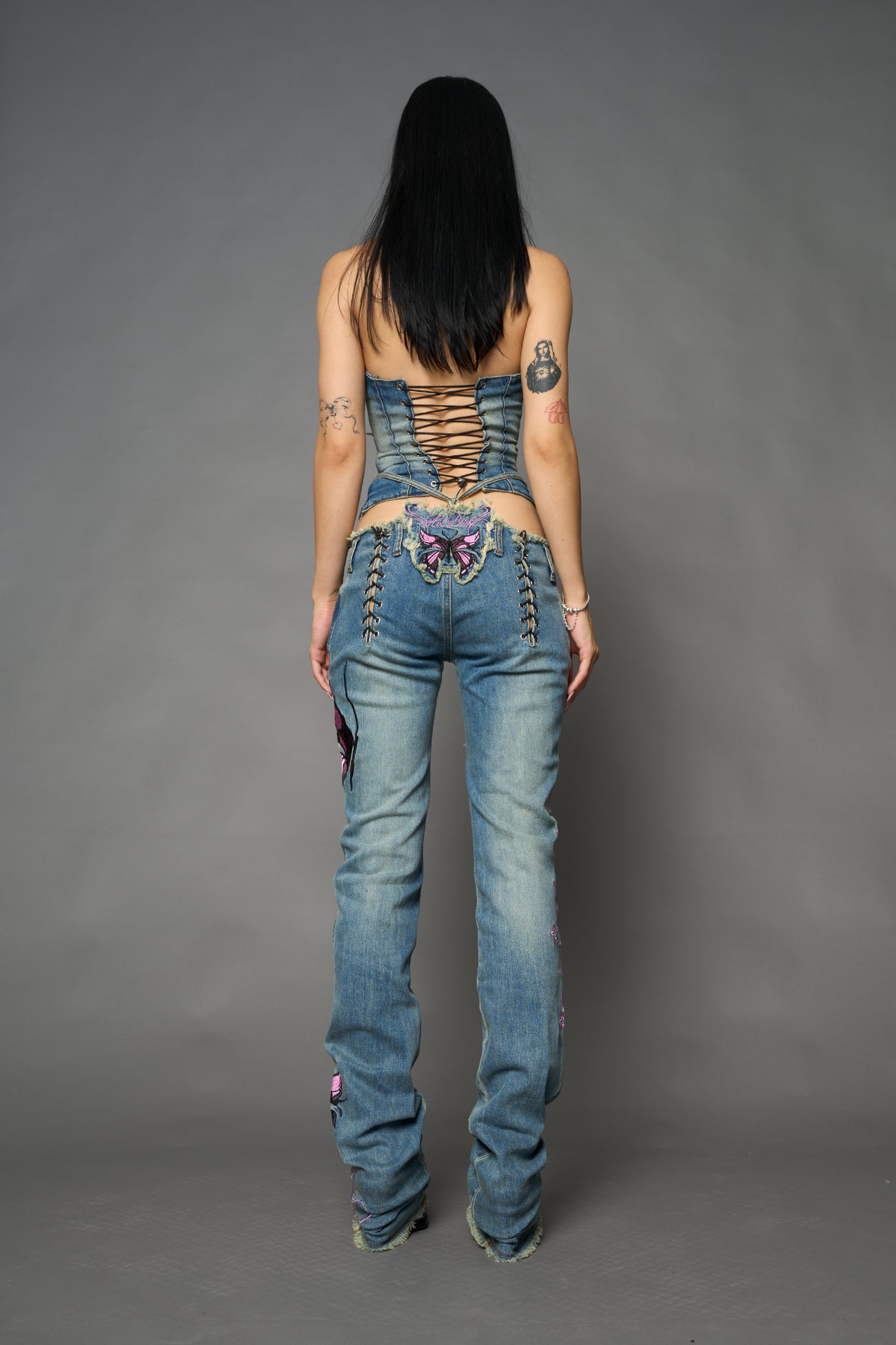 Denim Thong Pants