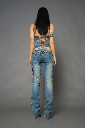 Denim Thong Pants