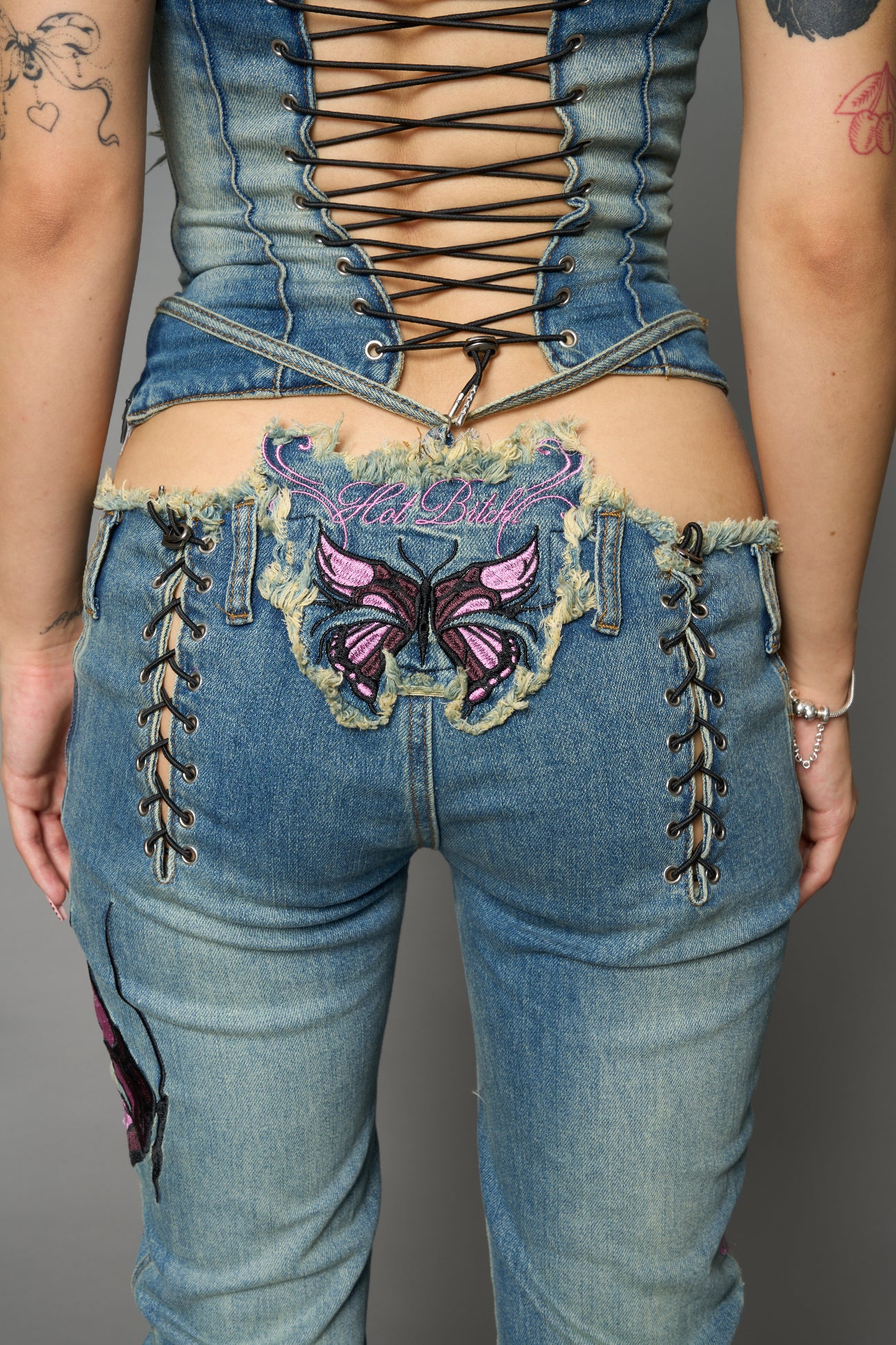Denim Thong Pants