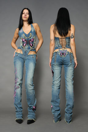 Denim Thong Pants