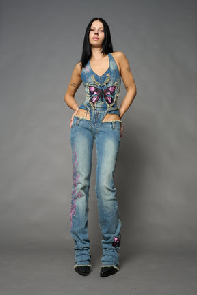 Denim Thong Pants