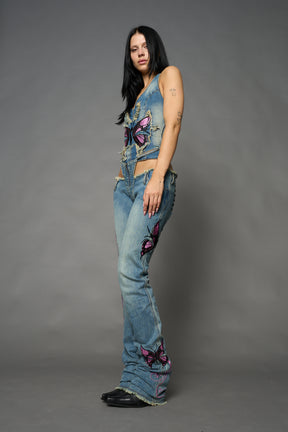 Denim Thong Pants