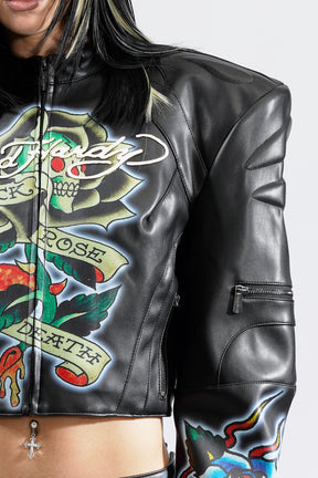 Black Rose Moto Jacket