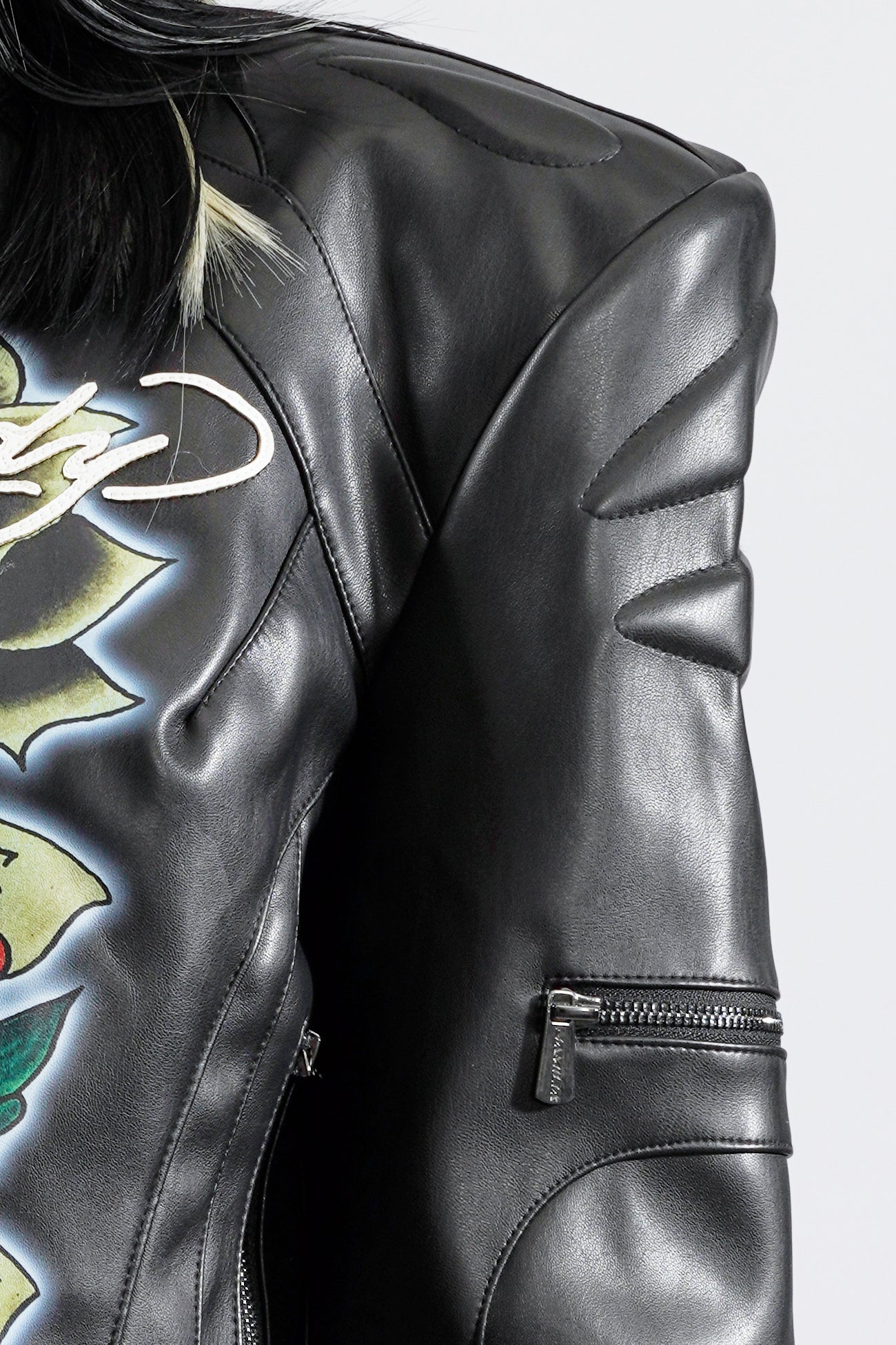 NAMILIA - Black Rose Moto Jacket - Shop now