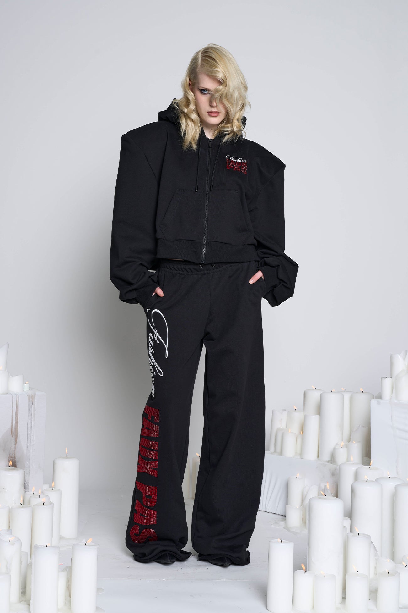 NAMILIA - Faux Pas Crop Zip Hoodie - Shop now NAMILIA - Faux Pas Crop Zip Hoodie - Shop now