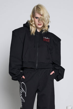 Namilia Zip Hoodie Black