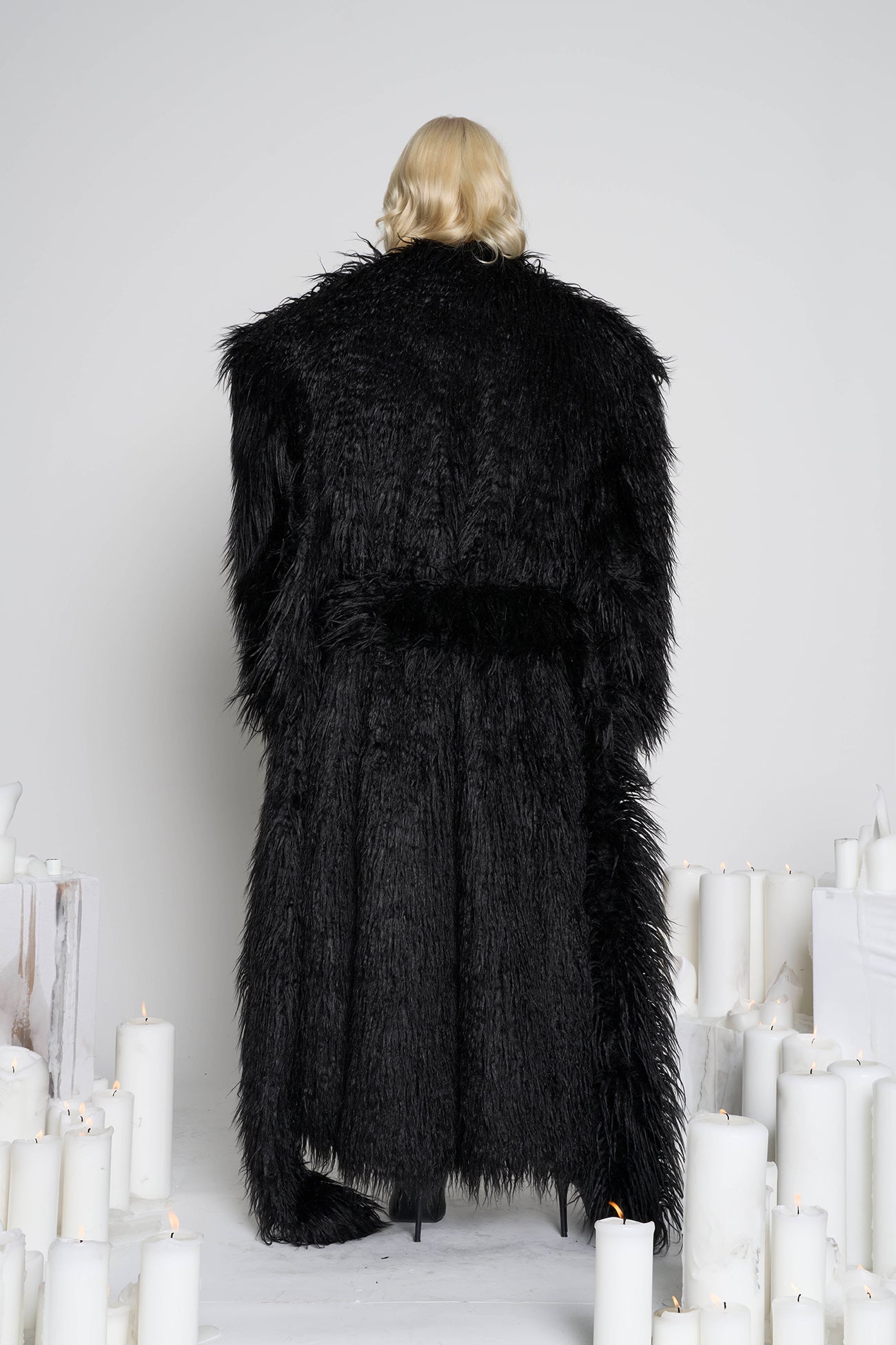 Namilia Faux Fur Coat Black