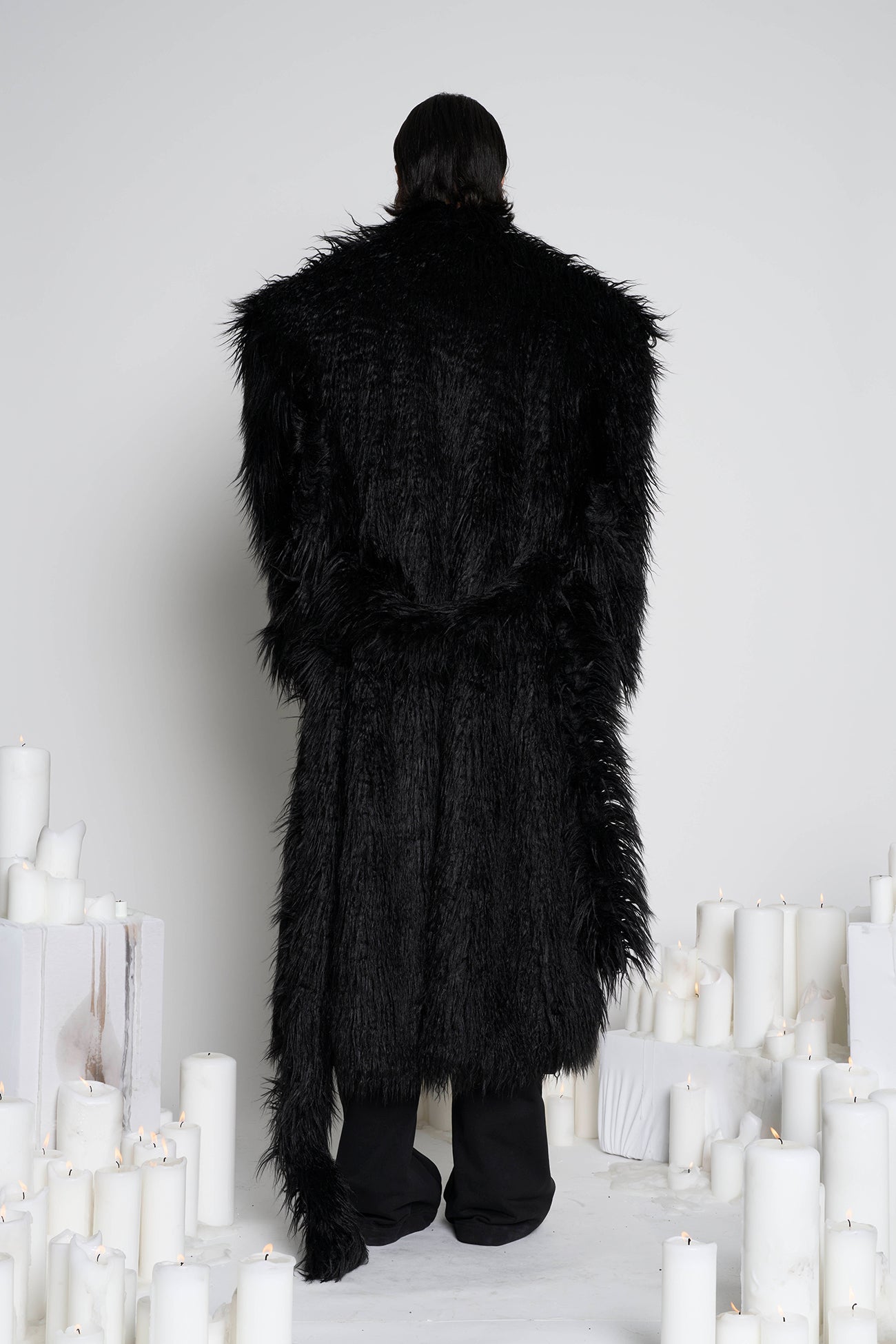 Namilia Faux Fur Coat Black