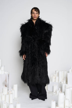 Namilia Faux Fur Coat Black