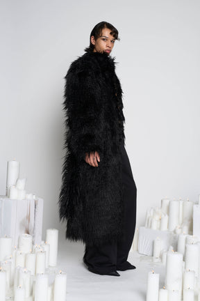 Namilia Faux Fur Coat Black