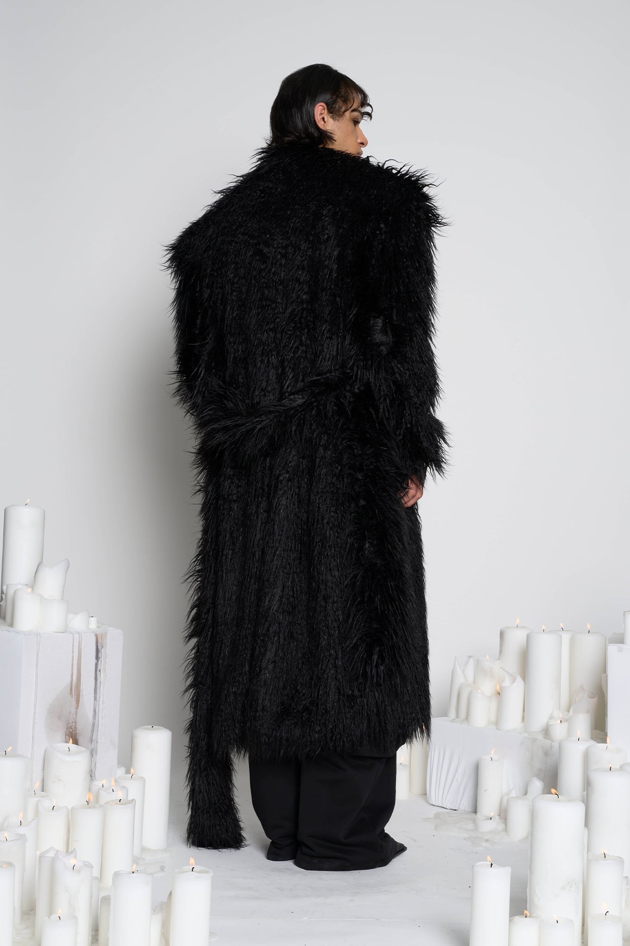 Namilia Faux Fur Coat Black