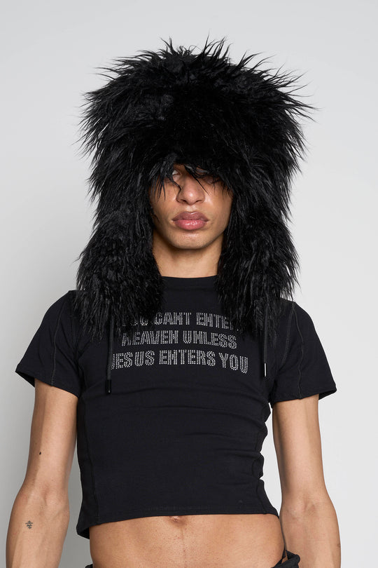 Midnight Faux Fur Hat
